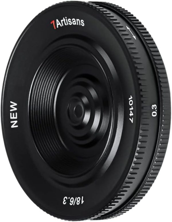 7artisans 18MM F6.3 Mark II UFO Lens for Fuji Mount, APS-C, Prime Lens, Ultra-Thin Compact Mirrorless Cameras for FUJIFILM XM-H/XP/XE/XA/XT/XS Series