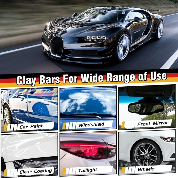 Clay Bar, 8 Pack 50g Clay Bars Auto Detailing with 10 Pack Lubricant Tablets, Magic Clay Bar Kit with Cleaning and Adsorption Power, Car Clay Bar for Detailing and Washing Dust Stains Dirt - Image 6