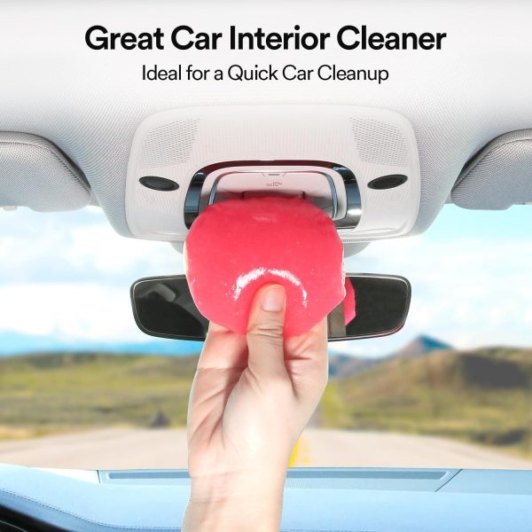 PULIDIKI Car Cleaning Gel for Car Cleaning Putty Car Slime for Cleaning Car Interior Cleaner Car Cleaning Supplies Auto Detailing Tools Car Essentials Car Gifts Car Accessories for Women Pink - Image 3